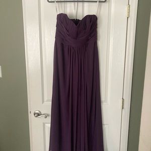 Plum David’s bridal dress size 14.